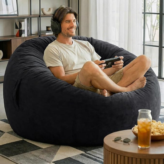 Soft conforming seating for reading, gaming and casual rest, fits adults and teens.