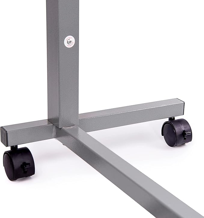 Adjustable Overbed Bedside Table with Wheels