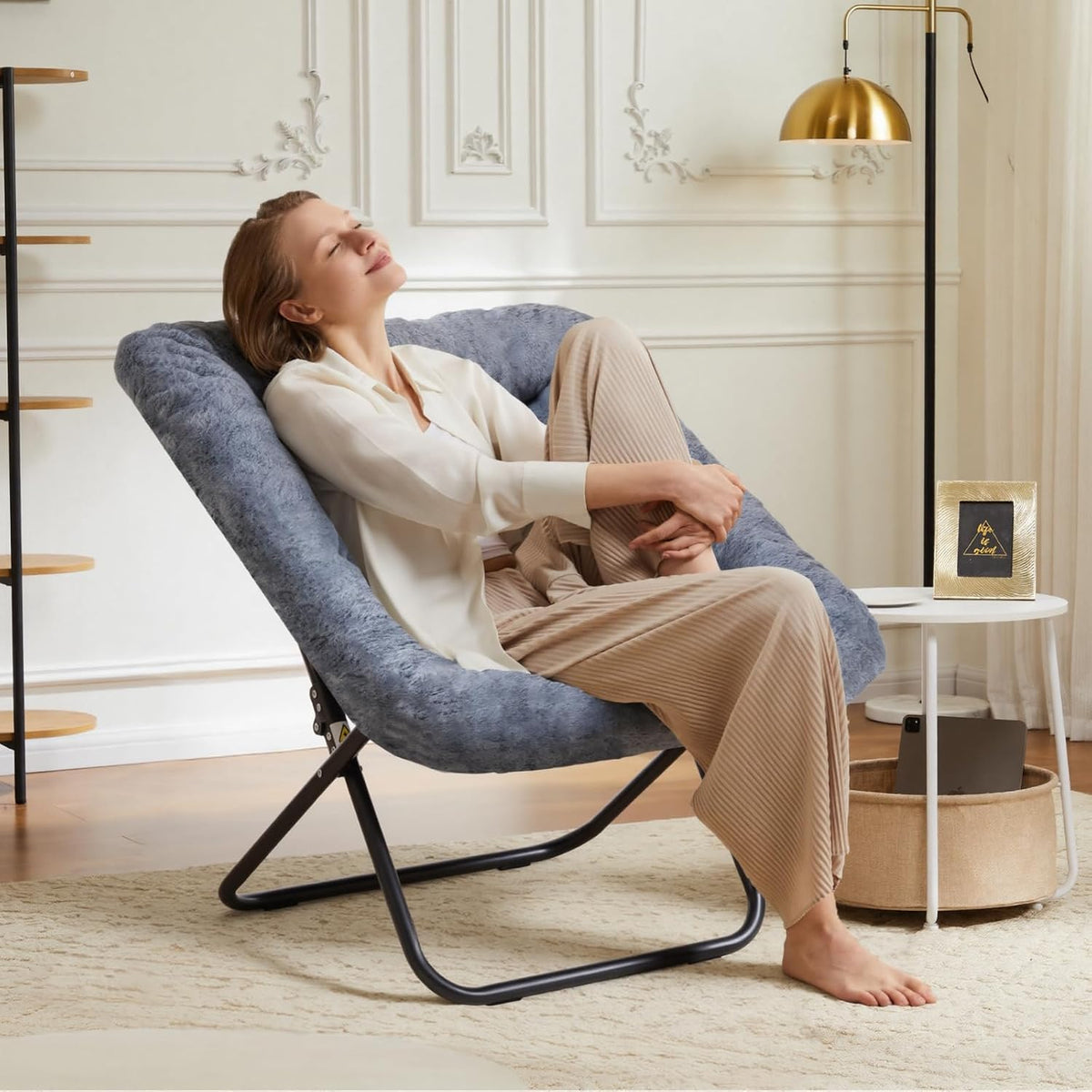 Comfortable chair for adults, foldable living room chair, outdoor chair
