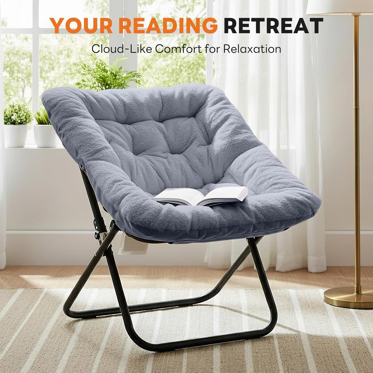 Comfortable chair for adults, foldable living room chair, outdoor chair